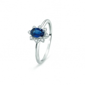 Bliss Vittoria ring with Sapphire and Diamonds - 20101358