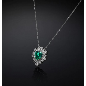 Chiara Ferragni Emerald necklace with green heart pendant J19AWJ02