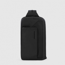 Piquadro One-Shoulder-Rucksack aus schwarzem Leder – CA6205W119/N
