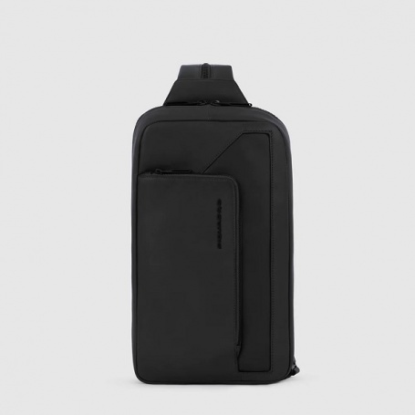 Piquadro black leather one-shoulder backpack - CA6205W119/N