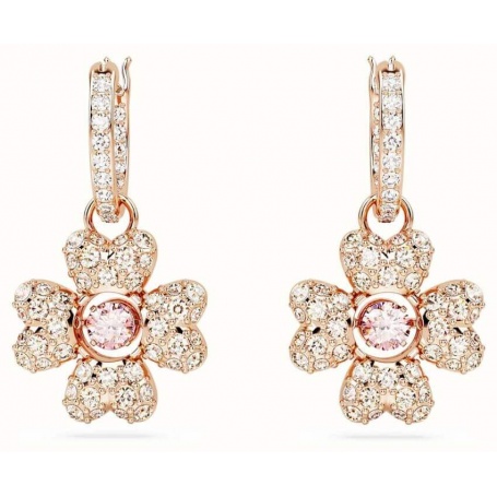 Swarovski Idyllia pink four-leaf clover earrings - 5674212