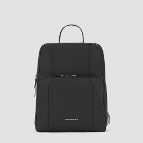 Piquadro Circle expandable leather backpack black - CA6216W92/N