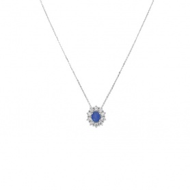 Bliss Charleston Necklace with Blue Sapphire and Diamonds - 20096541
