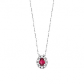 Bliss Regal Necklace with Natural Ruby and Diamonds 20102582