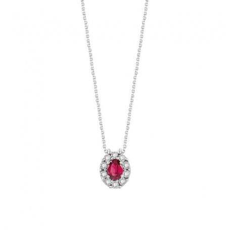 Bliss Regal Halskette mit natürlichem Rubin und Diamanten 20102582