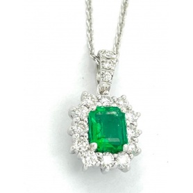 Halskette mit Smaragd und Diamanten Giorgio Visconti GB39128S055