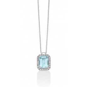 Miluna Necklace with Aquamarine and Diamonds - CLD4515