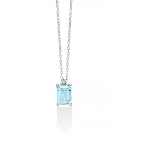 Miluna Necklace with Aquamarine and Diamonds - CLD4531