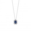 Bliss Regal achteckige Halskette mit Saphir und Diamanten – 20102523