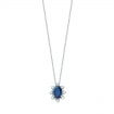 Bliss Vittoria necklace with natural blue Sapphire and Diamonds 20101361