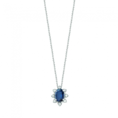Bliss Vittoria Halskette mit natürlichem blauen Saphir und Diamanten 20101361