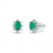 Bliss Vittoria earrings with natural emerald and diamonds - 20101369