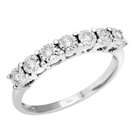 Bliss Rugiada ring in white gold and diamonds 0.12 carats 20069897