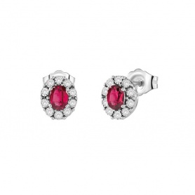 Bliss Regal earrings with natural Ruby and Diamonds 20102585