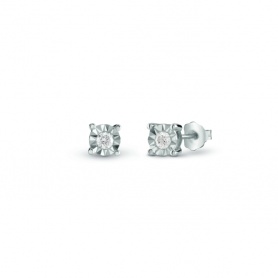 Bliss Rugiada earrings in white gold and diamonds 0.02ct - 20101426