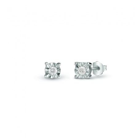Bliss Rugiada earrings in white gold and diamonds 0.08ct - 20101442