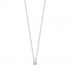 Bliss Rugiada necklace in white gold and diamond 0.01 ct - 20101420