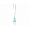 Miluna necklace with teardrop aquamarine and diamond CLD4236