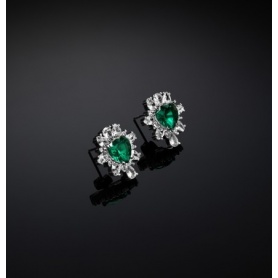 Chiara Ferragni Emerald green heart earrings - J19AWJ17