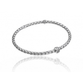 Chimento Stretch Spring bracelet in white gold and diamonds 1B00915BB5180