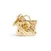 Bag charm gold plated silver-BA006