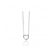 Miluna necklace in white gold with Heart and Diamond - CLD4558