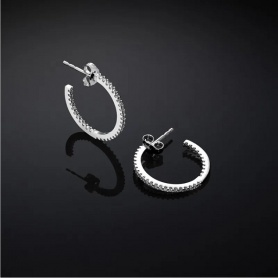 Chiara Ferragni Silver earrings with silver zircons circle J19AXD07