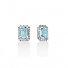 Miluna earrings in gold with Aquamarine and Diamonds ERD2680
