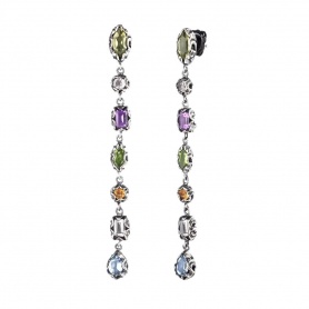 Maria and Luisa Shri pendant earrings with multicolor gems OA0250