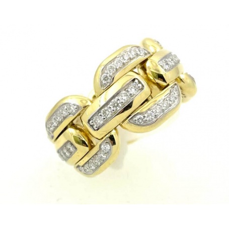 Anello Chimento X-Tend in oro giallo e diamanti naturali 1A09482B91140