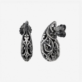 Maria and Luisa Drop large earrings in silver - OA0286