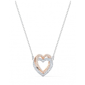 Swarovski Hearts Infinity necklace white and rosé - 5518868
