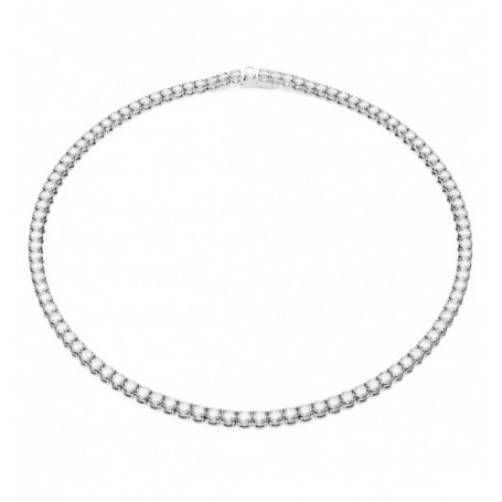 Weiße Swarovski Matrix Tennis-Halskette – 5681796