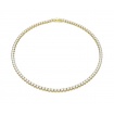 Goldene Swarovski Matrix Tennis-Halskette – 5681795
