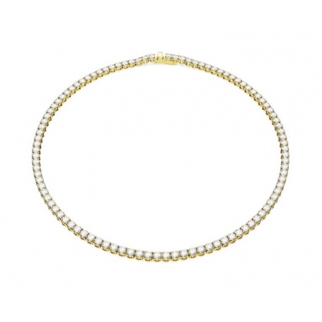 Golden Swarovski Matrix Tennis Necklace - 5681795