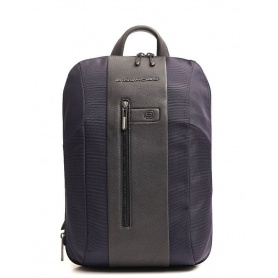 Piquadro Slim expandable backpack blue CA6383BR2/BLU