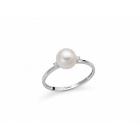 Miluna Ring with Pearl and Diamonds 0.02ct - PLI1666