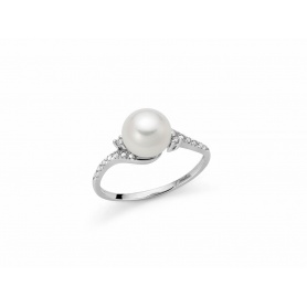 Miluna Ring mit Perle und Diamanten 0,12 ct – PLI1665
