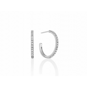 Miluna circle earrings with 0.084 carat diamonds - ERD2706