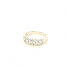 Salvini Magia half band ring in gold and diamonds - 20101047