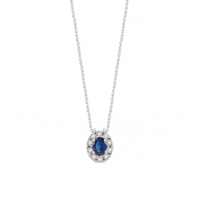 Bliss Regal Halskette mit blauem Saphir und Diamanten – 20102581