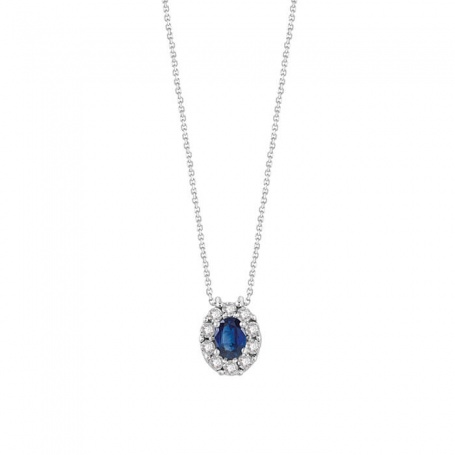 Bliss Regal Necklace with Blue Sapphire and Diamonds - 20102581