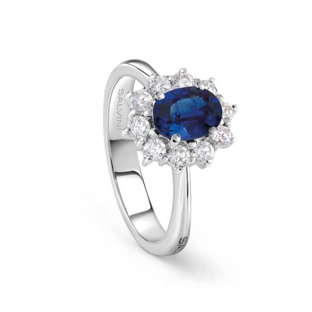 Salvini Love For Colors ring with blue Sapphire and Diamonds 20099167