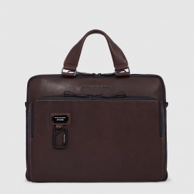 Piquadro Harper briefcase in dark brown leather - CA4098AP/TM