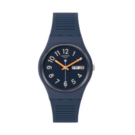 Swatch Trendy Lines At Night dark blue watch - SO28I700