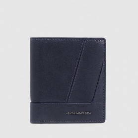 Piquadro Carl vertical wallet in blue leather PU5964S129R/BLU