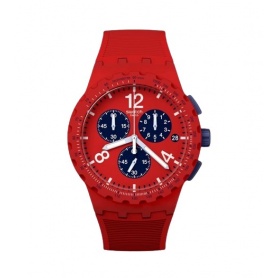 Orologio Swatch Chrono Plastic Primarily Red rosso SUSR407