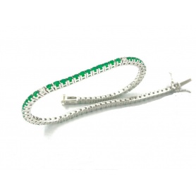 Salvini Tennis Bracelet with Emeralds and Diamonds - 20102349