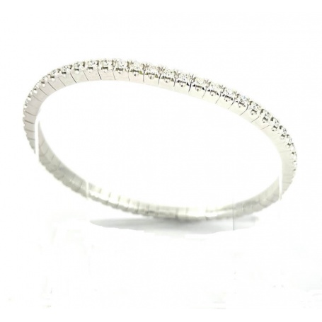 Elastic tennis bracelet with 2.50 carat natural diamonds
