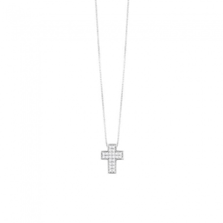 Cross Bliss Dream Le Forme necklace with natural diamonds 20104414